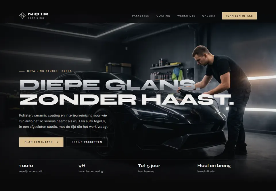 Stijl Donker en luxe: Noir Detailing, autopoetser