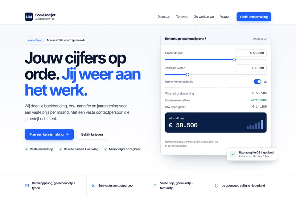 Stijl Strak en zakelijk: Bos & Meijer, administratie